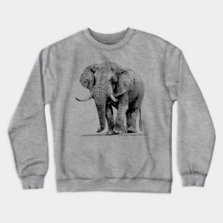 Elephant Bull Taking a Walk | African Wildlife Crewneck Sweatshirt